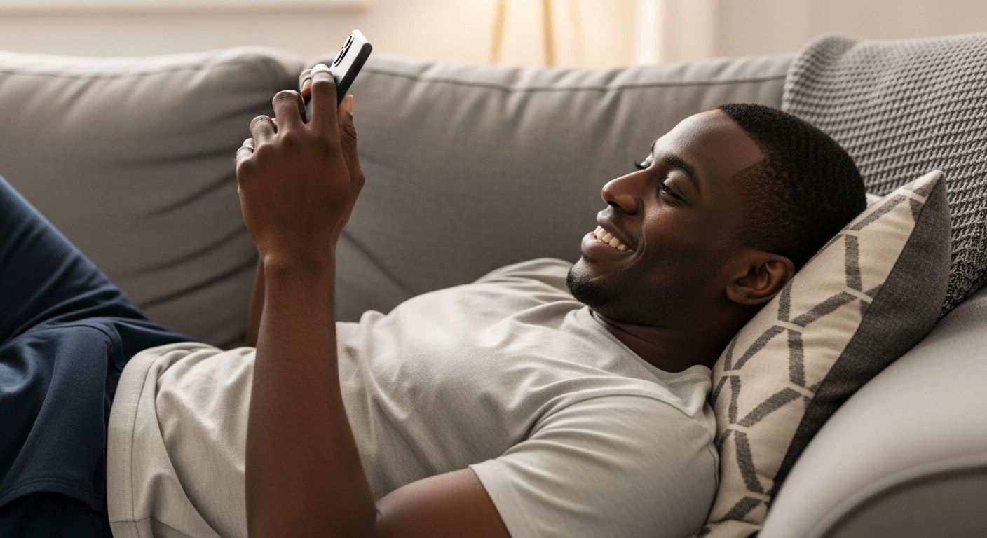 Happy person holding a passport and boarding pass